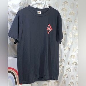 Sea Black Tee with Red Graphic